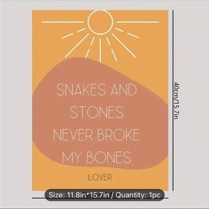 💛Canvas Print, Waterproof Music Poster, TaylorSwift Lyrics, Wall Art Reputation